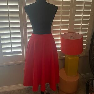 Modcloth Vibrant Red A-Line Skirt